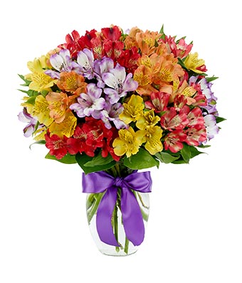 Peruvian Lily Rainbow Bouquet